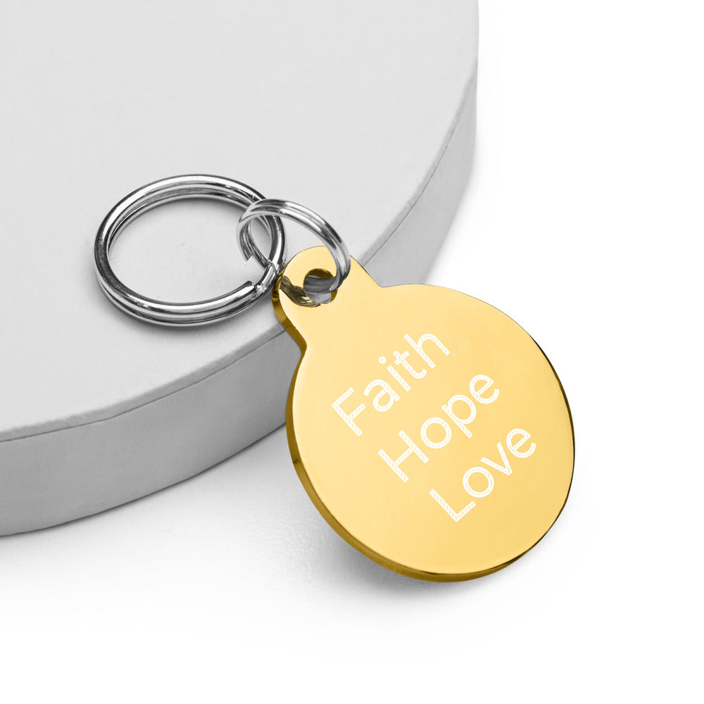 Engraved pet ID tag
